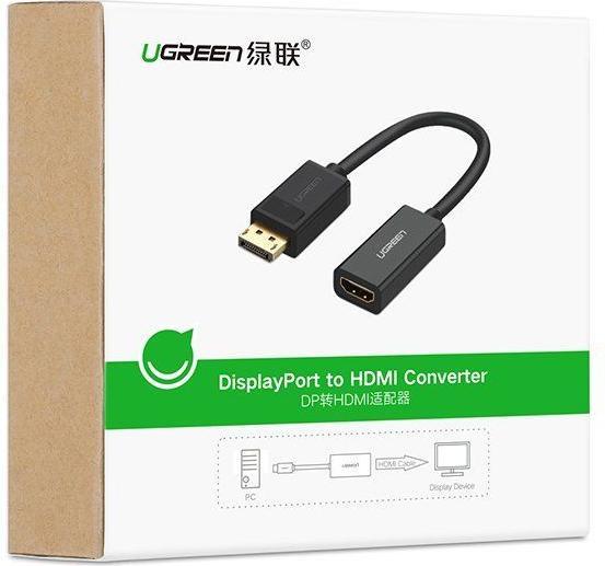Image du produit Ugreen Adaptateur Display Port vers HDMI Convertisseur 1080P avec audio (25 cm)