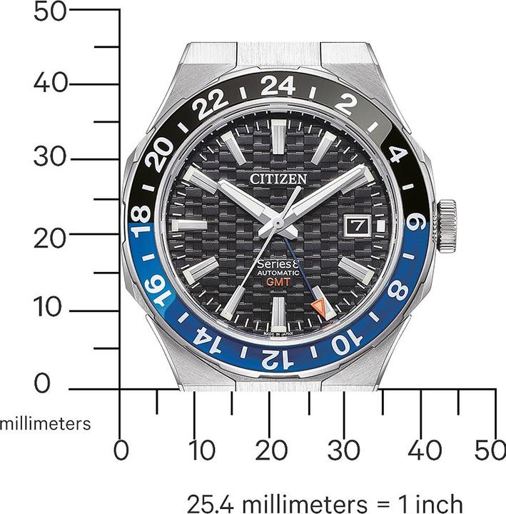 Produktbild Citizen NB6031-56E Series 8 Automatik GMT Herrenuhr 41mm 10ATM (Analoguhr, 41 mm)