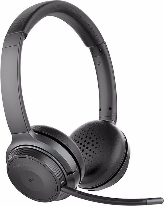 Immagine prodotto Callstel Auricolare stereo professionale con Bluetooth 5, batteria da 18 ore e stazione di ricarica 2in1 (Senza fili, USB-C)