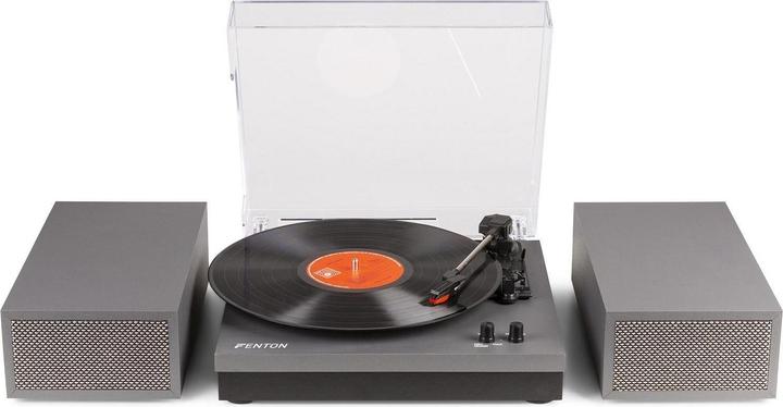 Produktbild Fenton Platenspeler met Bluetooth en Speakers - RP165G - Incl. Naald - Aluminium / zilver (Halbautomatisch)