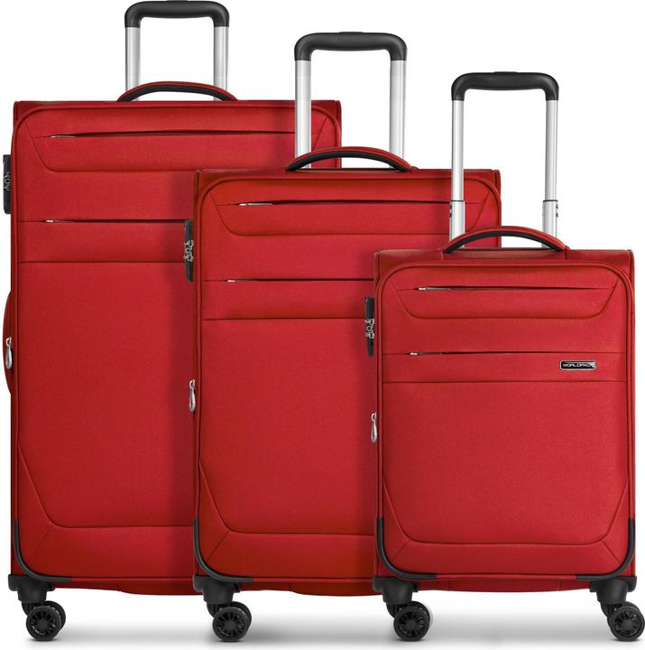 Worldpack Chicago 4 Rollen Kofferset 3-teilig mit Dehnfalte (186 l, XL (ab 115l))