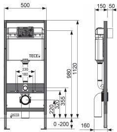 Actual product image TECE Tecebase Wc Kit 4in1