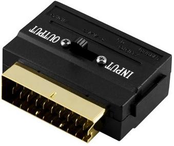 Produktbild Deltaco AA-15 video cable adapter 3 x RCA + S-Video SCART (21-pin) Black