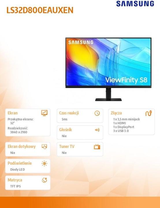 Immagine prodotto Samsung ViewFinity S8 - S80D (3840 x 2160 pixel, 32")