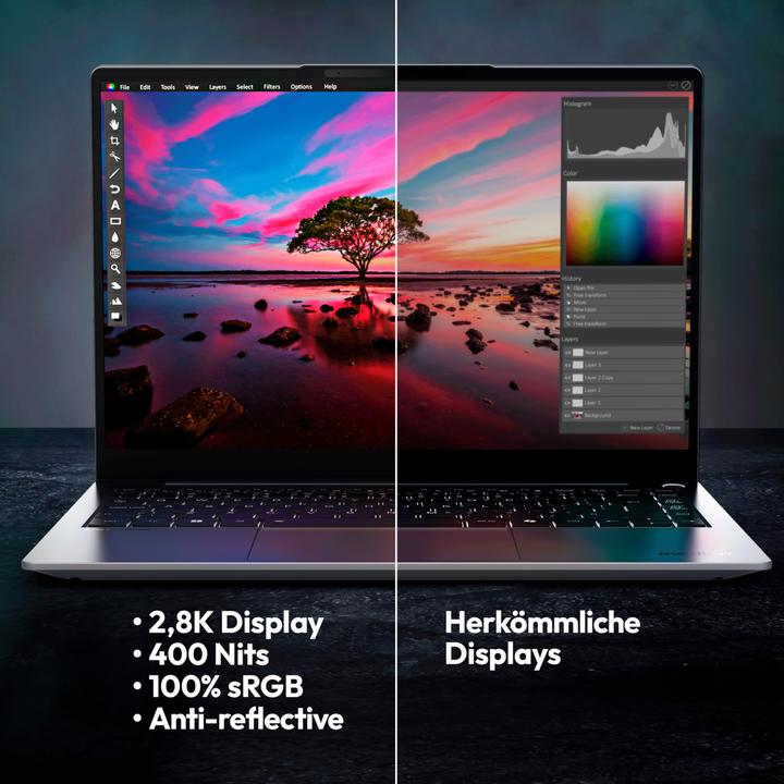 Immagine prodotto Medion SPRCHRGD14 S1 ELITE 62636 - 14" 2,8K, Snapdragon X Elite X1E-78-100, 32GB RAM, 1TB SSD, Windo (14", Snapdragon X Elite X1E-78-100, 32.77 GB, 1000 GB)