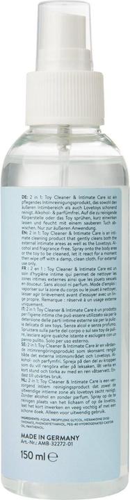 Actual product image Amorelie Nettoyant 2en1 pour sextoys & zones intimes (150 ml)