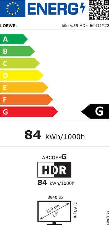 Energy Label Loewe IMAGE V.55 HD+ (55", OLED, 4K)