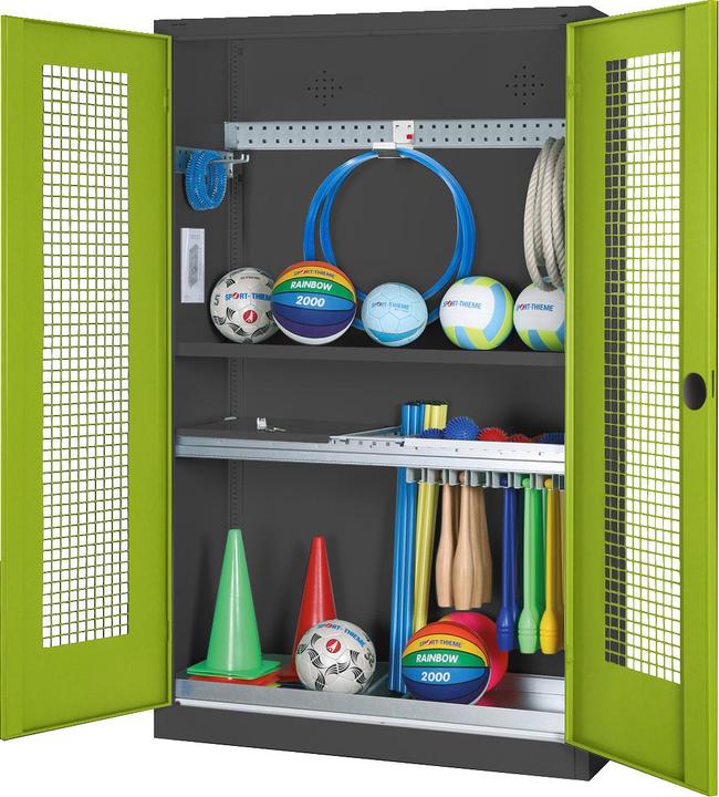 Immagine prodotto C+P Armadio modulare per attrezzature sportive con attrezzatura completa (HxLxP: 195x120x50 cm, con