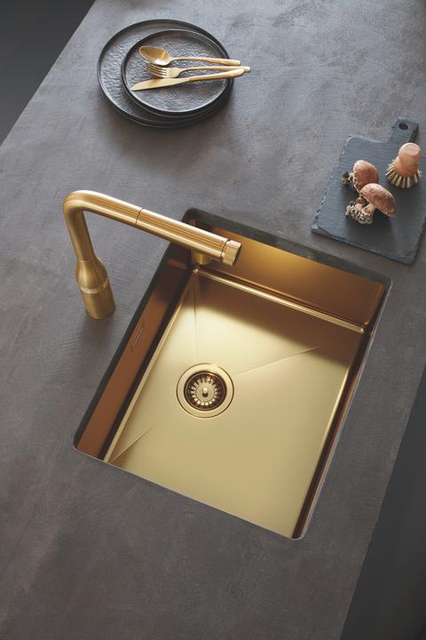 Produktbild Grohe Unterbauspüle K700, 540x440mm cool sunrise gebürstet (Unterbauspüle, 45 cm, 55 cm)