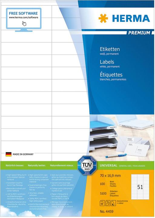 Produktbild HERMA Universal Etiketten A4