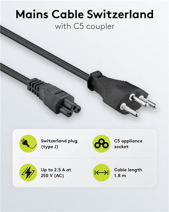 Actual product image Goobay T12 – C5 (1.80 m)