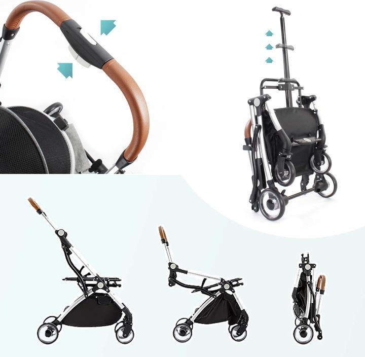 Actual product image Fudajo 2in1 Dog Buggy Foldable Dog Pram Black Domestic Animals’ Pushchair with Rack Transport Bag (Dog, Foldable)