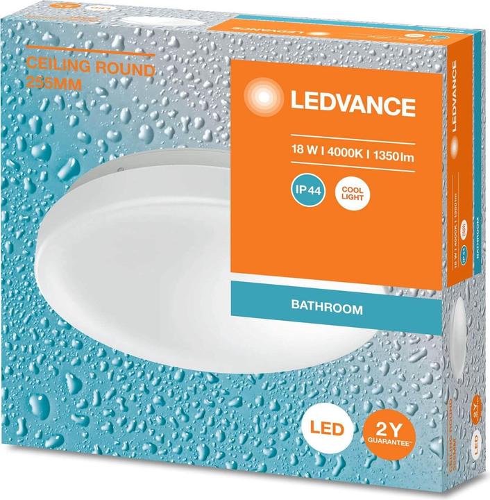 Image du produit Ledvance CEILING ROUND Plafonnier rond 255 18W 840 IP44 (1350 lm)