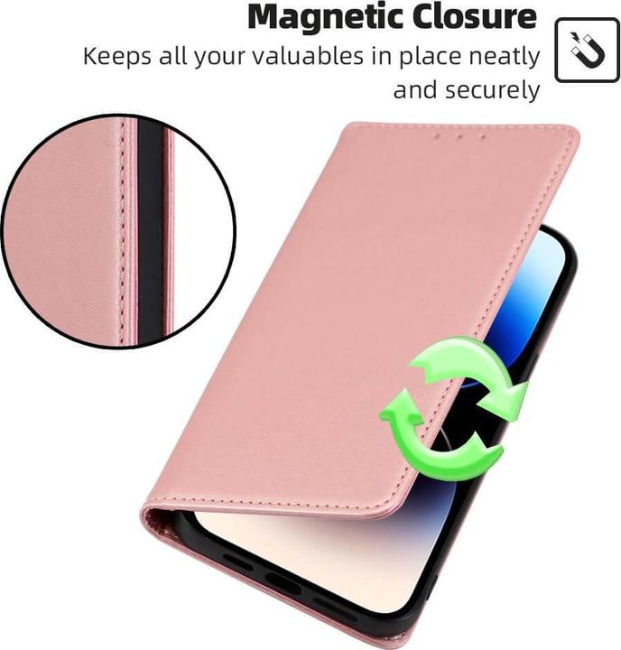 Produktbild Cover-Discount Google Pixel 7a - Stand Flip Case Hülle rosa (Google Pixel 7a)
