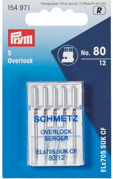 Actual product image Prym Sewing machine needle Overlock NM80, SB5, ELX705 SUK CF