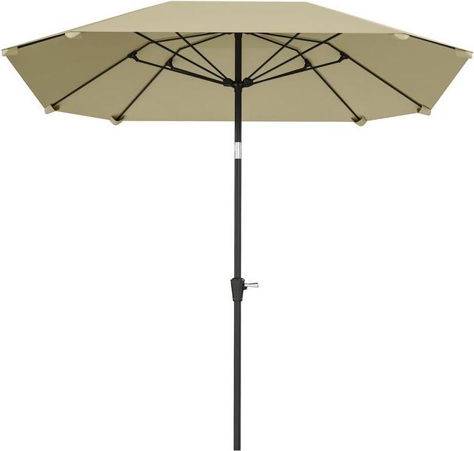 Produktbild Swisshandel24 Sonnenschirm Ø233 cm, Knickfunktion, achteckig, Beige (2.33 m)