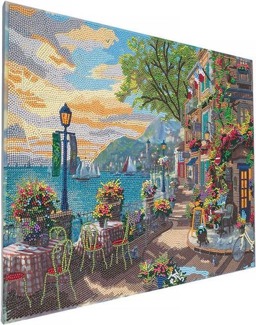 Produktbild Craft Buddy Crystal Art Kit French Riviera Café 40 x 50 cm