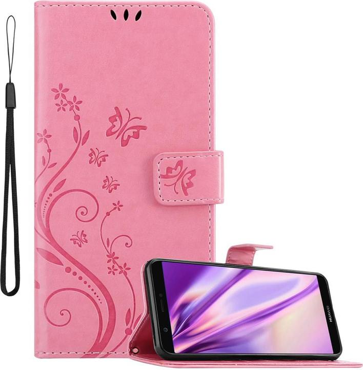 Image du produit Cadorabo Couverture du livre de fleurs (Huawei Enjoy 7S, Huawei P Smart (2018))
