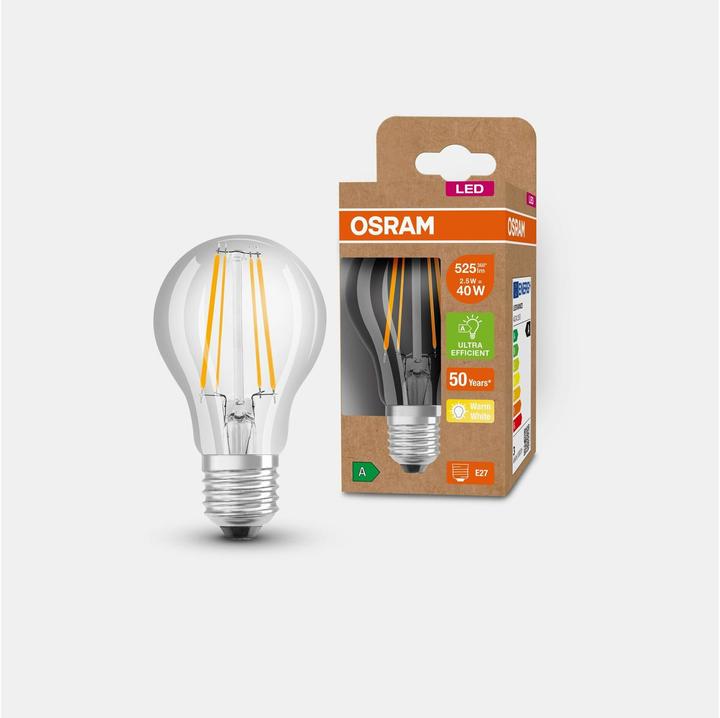 Produktbild Osram Led Filament Classic A (E27, 2.50 W, 525 lm, 1 x, A)