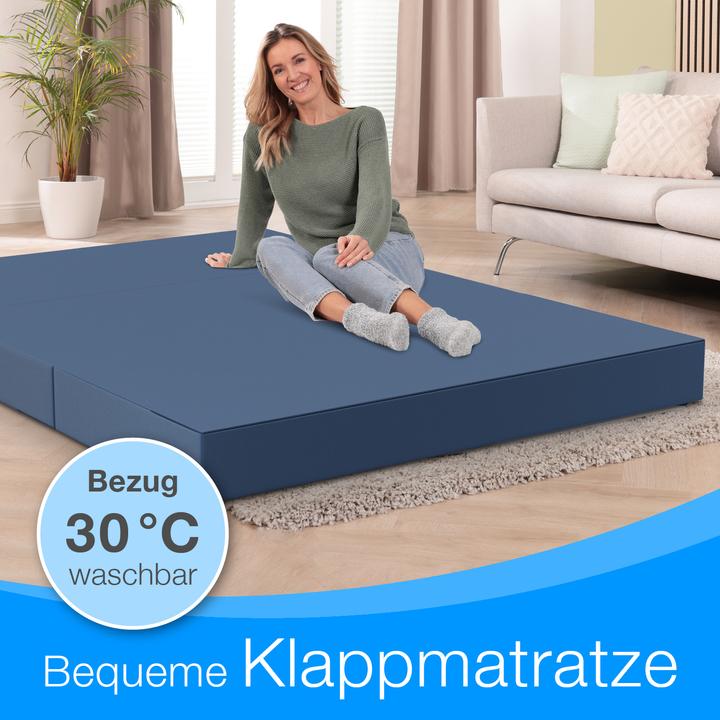 Actual product image Bestschlaf Klappmatratze, 3-teilige Faltmatratze, Reisebett, Gästematratze (120 x 195 cm, Foam core)