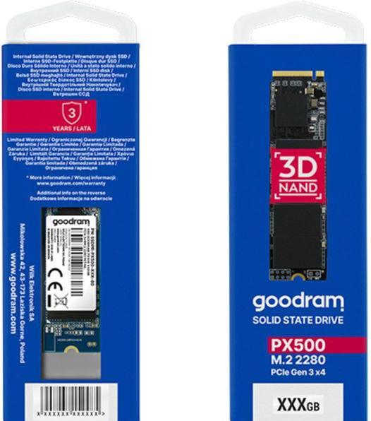 Actual product image Goodram PX500 1TB M.2 2280 PCIe 3x4 (1000 GB, M.2 2280)