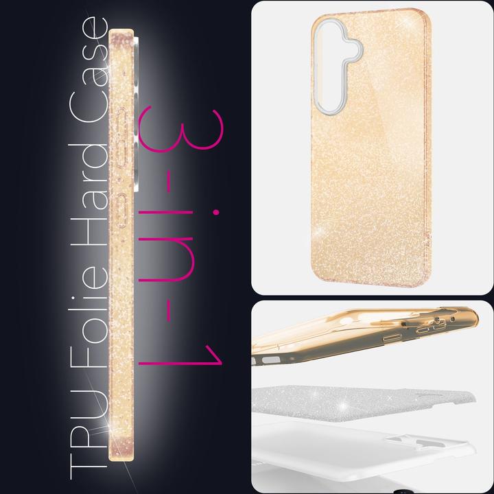 Actual product image Nalia ShinePop - Stabile Glänzende Glitzer Hülle - Glamour Glitter Cover (Samsung Galaxy S25)