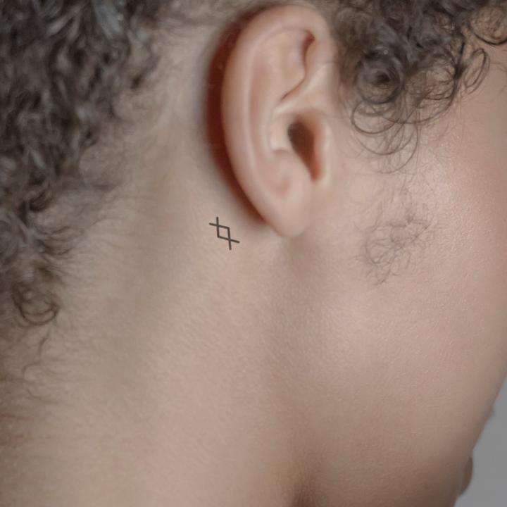 Actual product image minink Temporary tattoo - rune sign fertility
