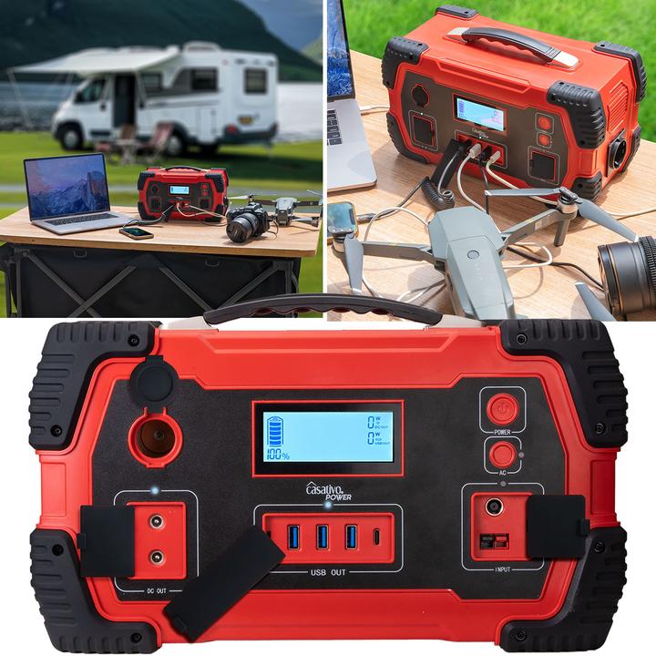 Actual product image Casativo Portable power station & solar generator, 800 Wh, incl. 110 watt solar panel (800 Wh, 7 kg)