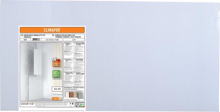 Climapor Panneau isolant mural (0.97 kg, Gris, Blanc, 4000 ml)