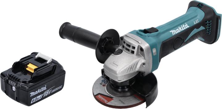 Produktbild Makita DGA 452 G1 Akku Winkelschleifer 18 V 115 mm + 1x Akku 6,0 Ah - ohne Ladegerät (115 mm)