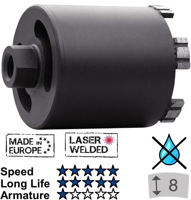 Produktbild Samedia MASTER DAM 68mm M16 Mauerwerk Diamant-Dosensenker m.Absaugung 340123 (120 mm)