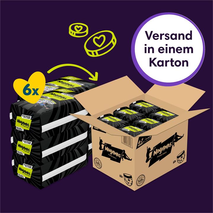 Produktbild Pampers Ninjamas (Gr. M, Monatsbox, 60 Stück)
