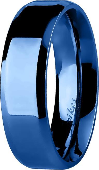 Star Piercing Ring blau Kanten abgerundet (Chirurgenstahl 316L, ohne Messing)