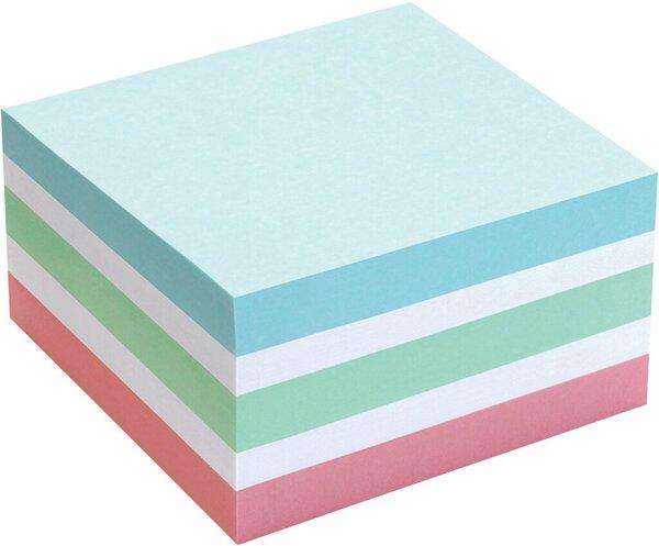 Büroring Haftnotiz-Würfel, FSC, 75 x 75 mm, pastell, 400 Blatt (75 x 75 mm)