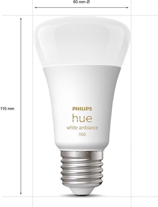 Actual product image Philips Hue White Ambiance Starter Set (E27, 11 W, 1100 lm, 3 x, F)