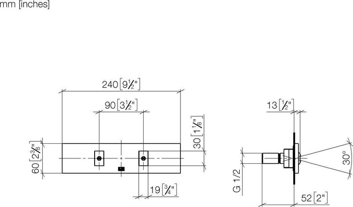 Actual product image Dornbracht WATER FAN horizontal UP side shower, 36512979 (10 l/min)