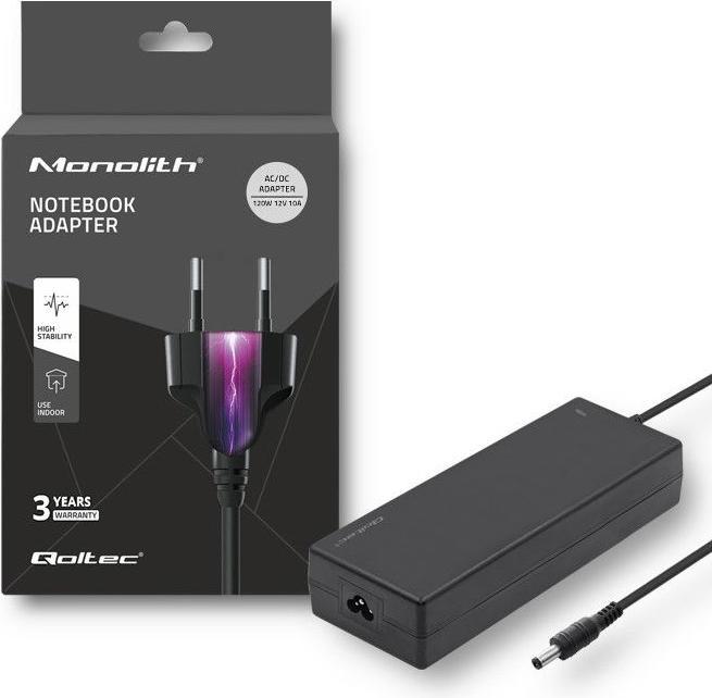 Produktbild Qoltec 50798 Desktop power supply 120W 12V 10A 5.5x2.5 power cable (120 W)