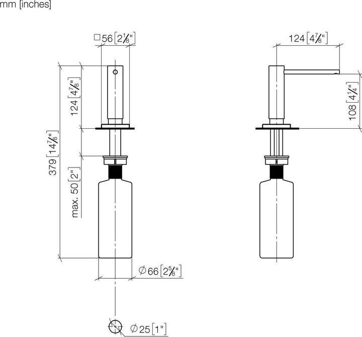 Produktbild Dornbracht Spender mit Rosette, Ausladung 109 mm