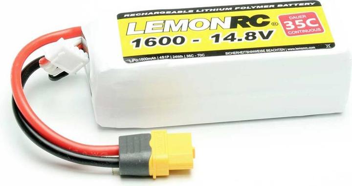 Actual product image LemonRC Model battery pack (LiPo) 14.8 V 1600 mAh Cell count: 4 35 C Softcase X (14.80 V, 1600 mAh)