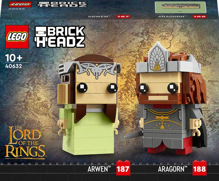 Actual product image LEGO BrickHeadz - Aragorn and Arwen (40632, LEGO Brickheadz)