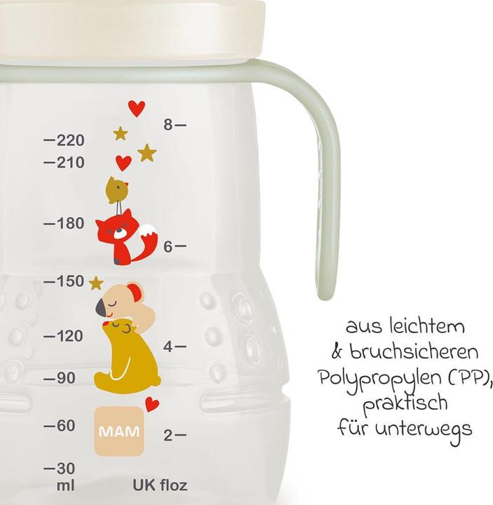 Produktbild MAM Babyflaschen PP-Flasche Trainer + Night 220 ml - Beig (220 ml)