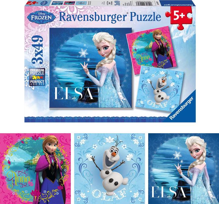 Actual product image Ravensburger Frozen Elsa, Anna, Olaf (147 pieces)