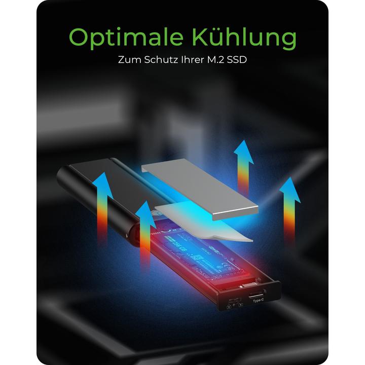 Produktbild Icy Box ICY BOX Gehäuse für 1x M.2 NVMe SSD,IB-1807MT-C31 (M.2)