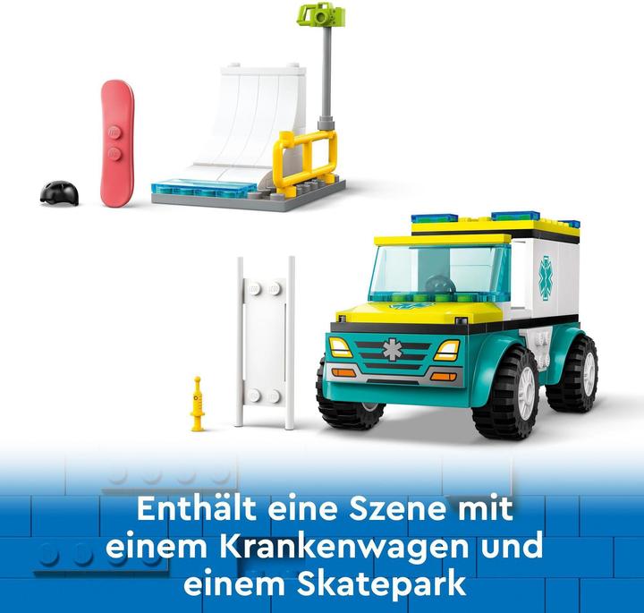 Produktbild LEGO Rettungswagen und Snowboarder (60403, LEGO City)