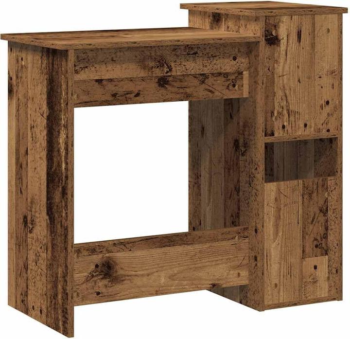 Produktbild VidaXL Schreibtisch mit Regal Altholz-Optik 84x40x78cm Holzwerkstoff Bürotisch