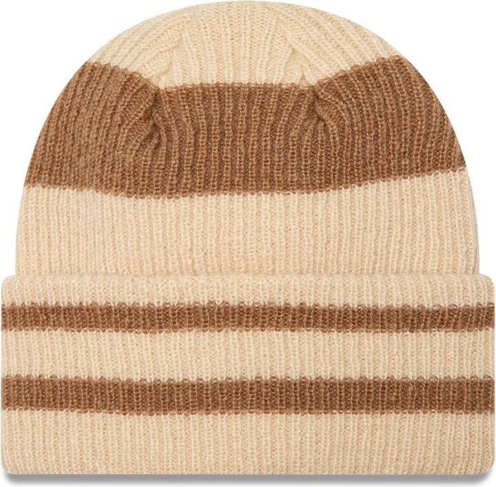 New Era Damen Wintermütze Cuff Stiped Beige / Khaki
