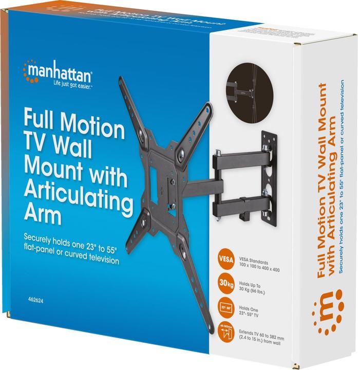 Produktbild Manhattan TV-Wandhalterung mit beweglichem Schwenkarm 23-55" (Wand, 55", 30 kg)