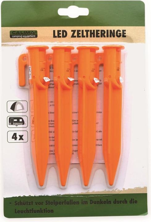Actual product image Calima CAMPING EQUIPMENT LED tent pegs, 4 pieces