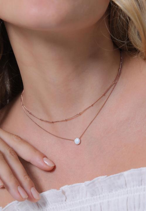 Produktbild Elli Choker, Layer, Opal (Synthetischer Opal, 925 Sterling Silber vergoldet, 36 cm)
