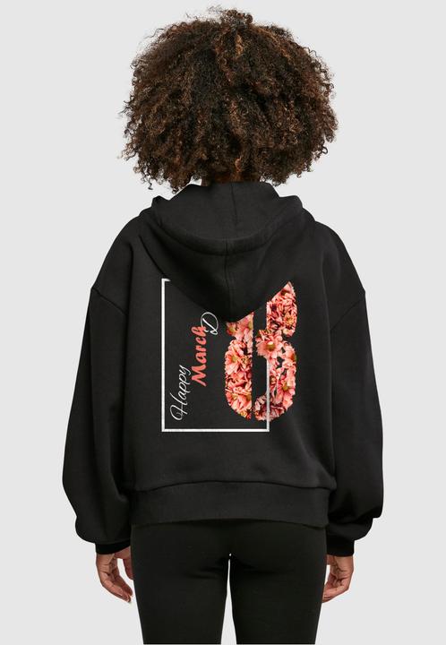 Immagine prodotto Merchcode Donna WD - Felpa con cappuccio biologica oversize Happy March Day - 112691 (XL)